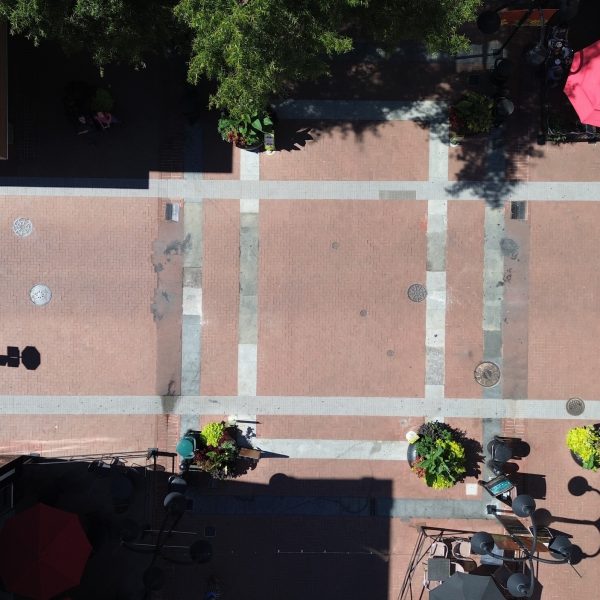 downtown mall aerial view