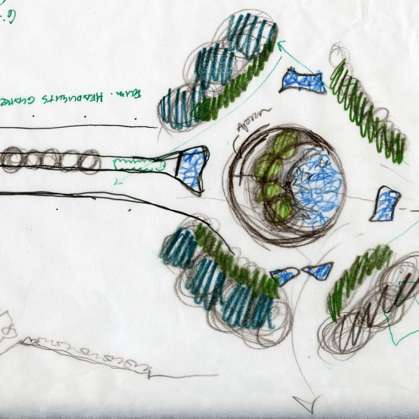 sketch of roundabout