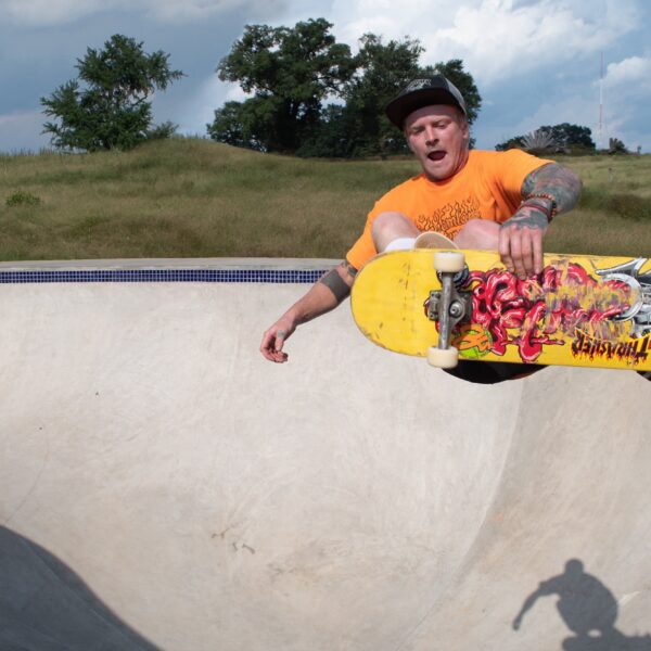 man in air skateboarding