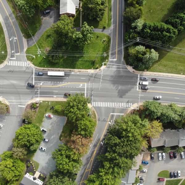 rio road corridor aerial view