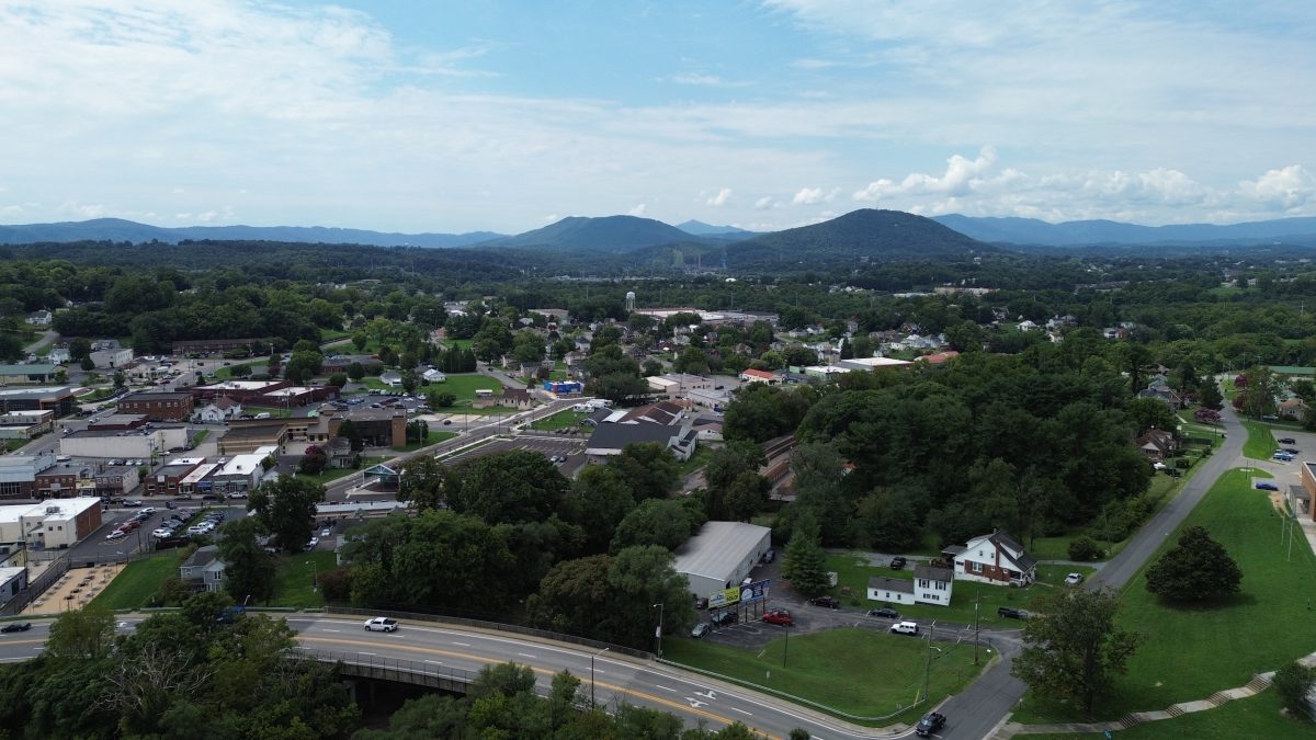aerial view of vinton, va